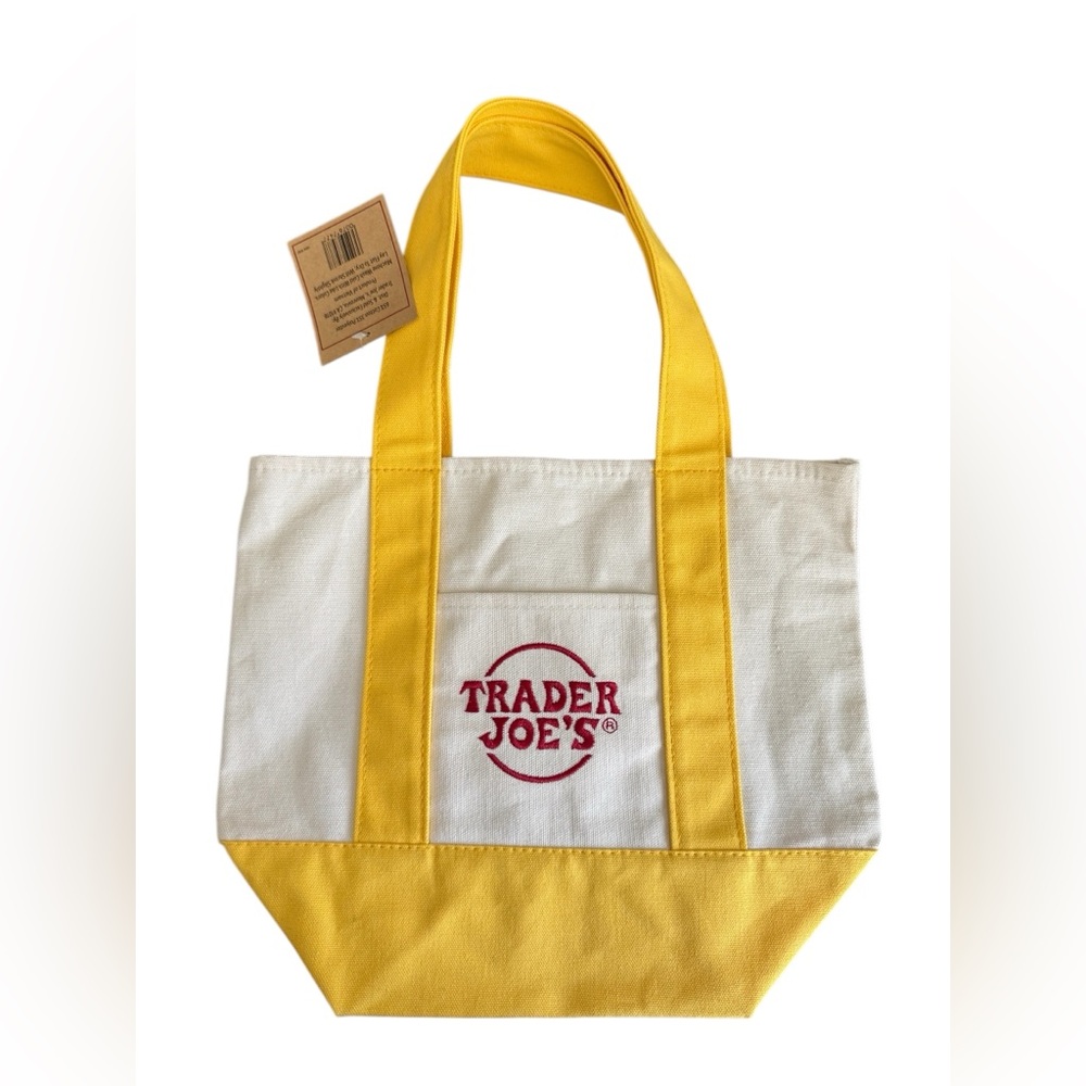 Yellow and White Tote Bag